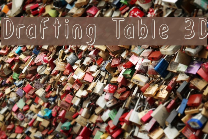 Drafting Table 3D Fonte examples