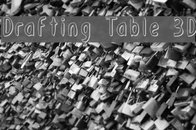 Drafting Table 3D Font examples