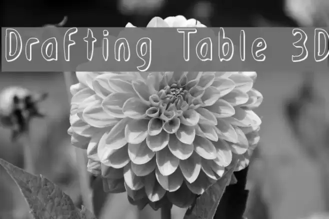 Drafting Table 3D Font examples