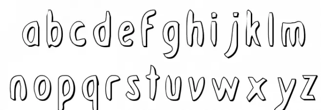 Drafting Table 3D फ़ॉन्ट लोअरकेस