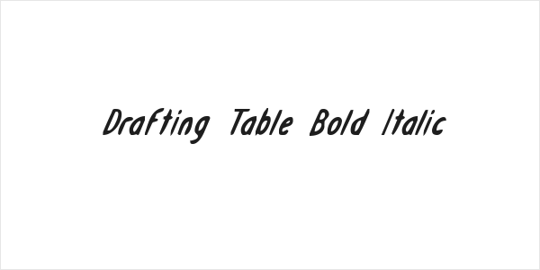 Drafting Table Bold Italic Logo