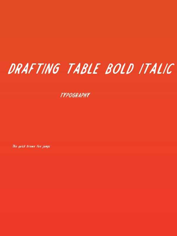 Drafting Table Bold Italic Poster