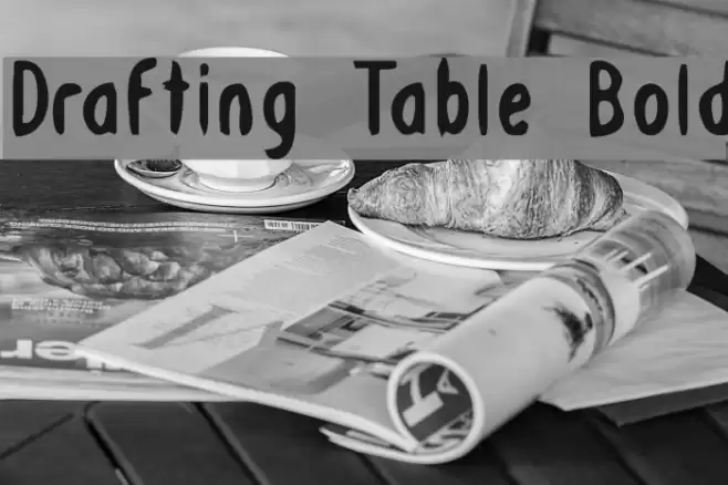 Drafting Table Bold Font examples