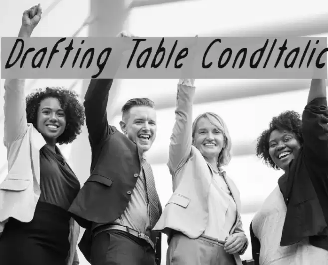 Drafting Table CondItalic Font examples