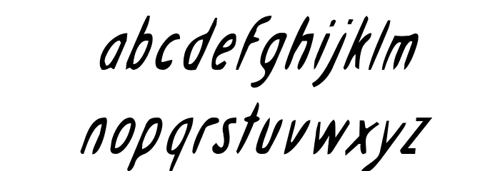 Drafting Table CondItalic Font LOWERCASE