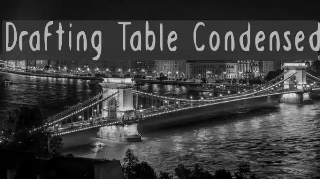 Drafting Table Condensed Font examples