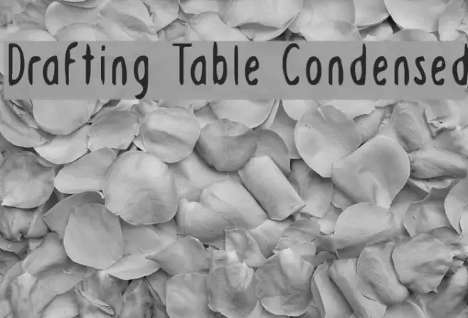Drafting Table Condensed Font examples