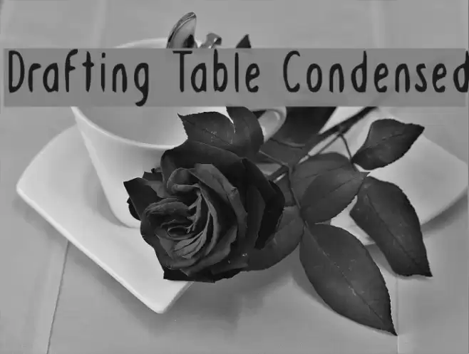 Drafting Table Condensed Font examples
