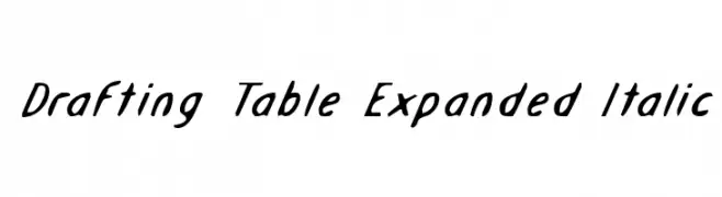 Drafting Table Expanded Italic  Descarca Fonturi Gratis