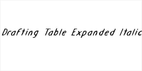 Drafting Table Expanded Italic Logo