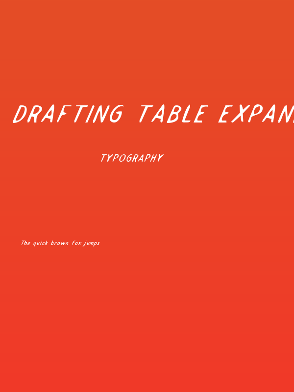 Drafting Table Expanded Italic Poster