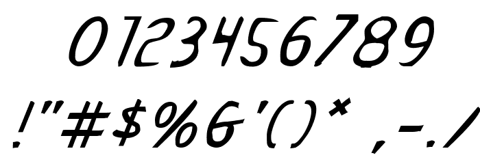 Drafting Table Italic Font OTHER CHARS