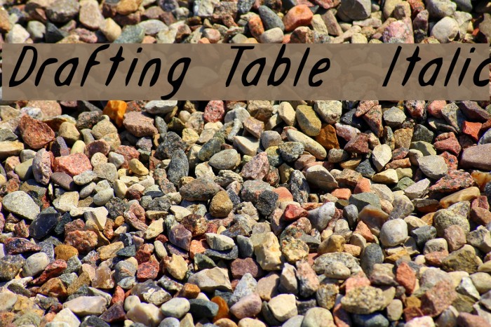 Drafting Table Italic Font examples