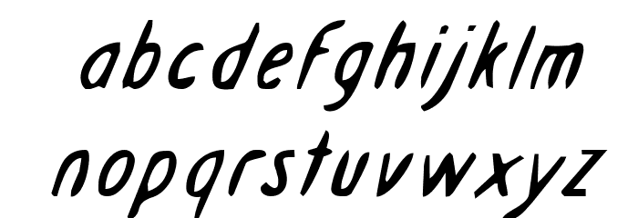 Drafting Table Italic Font LOWERCASE