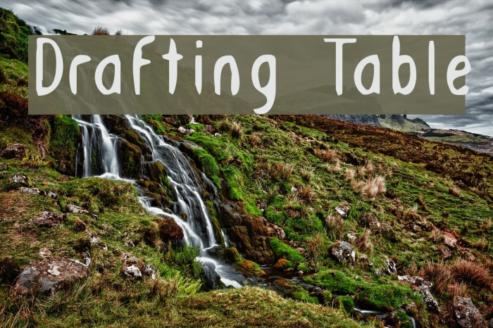 Drafting Table Font examples