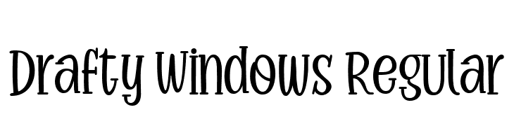Drafty Windows Regular  Free Fonts Download