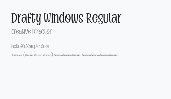 Drafty Windows Regular Business Card