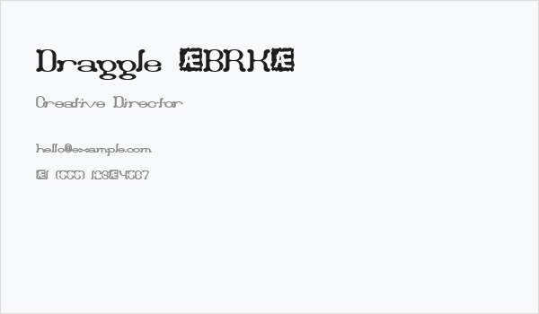 Draggle [BRK] Business Card