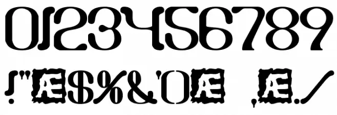 Draggle [over kerned] [BRK] Font OTHER CHARS