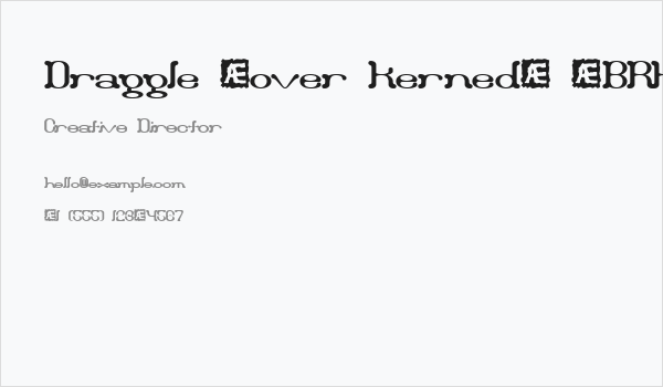 Draggle [over kerned] [BRK] Business Card