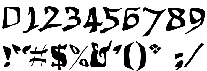 Draggletail Font OTHER CHARS
