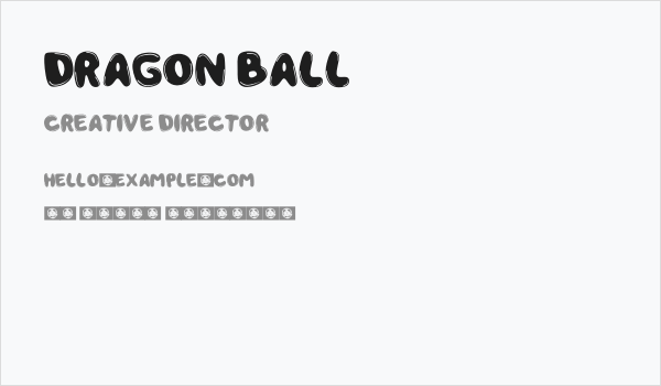 Dragon Ball Business Card