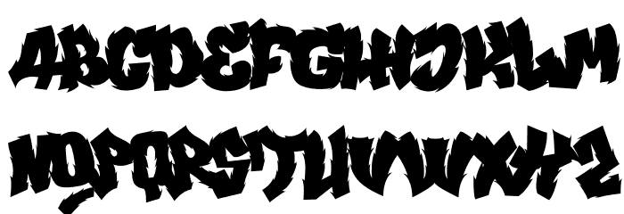 Dragon Flame Schriftart Kleinbuchstaben