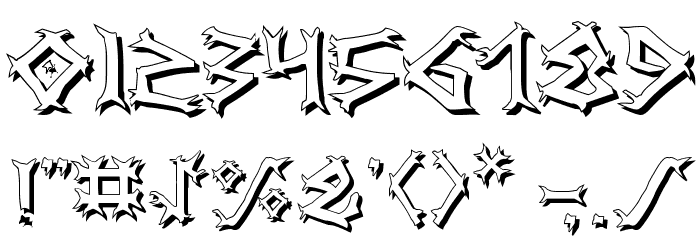 Dragon Order Shadow Font OTHER CHARS