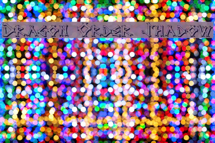 Dragon Order Shadow Font examples