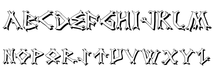 Dragon Order Shadow Font LOWERCASE