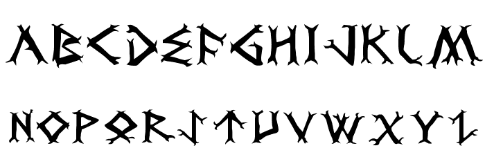 Dragon Order Schriftart Kleinbuchstaben