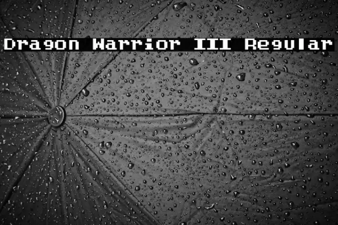 Dragon Warrior III Regular Font examples