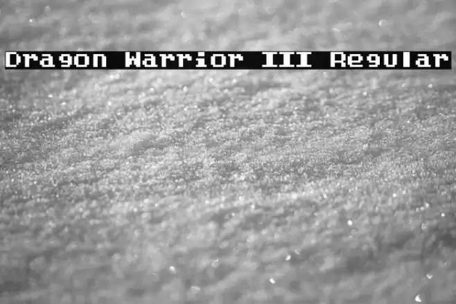 Dragon Warrior III Regular Font examples