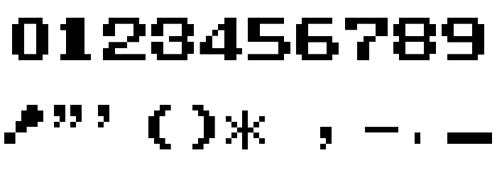 Dragon Warrior IV Regular Font OTHER CHARS