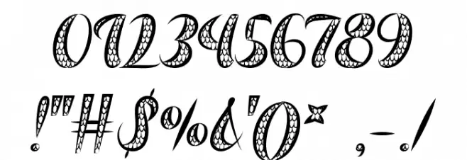 Dragon Wings Font OTHER CHARS