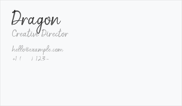 Dragon Business Card