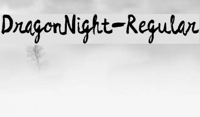 DragonNight-Regular Font examples