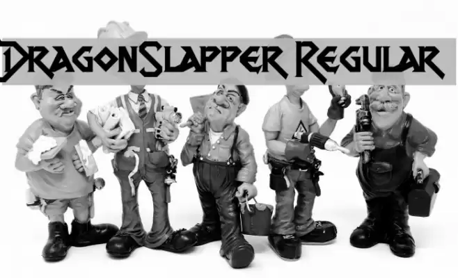 DragonSlapper Regular Schriftart examples