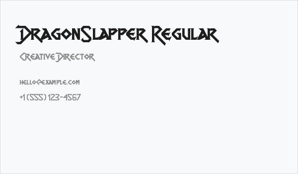 DragonSlapper Regular Business Card