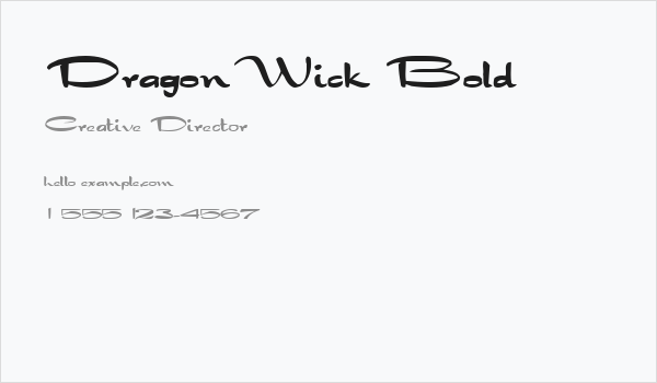 DragonWick Bold Business Card