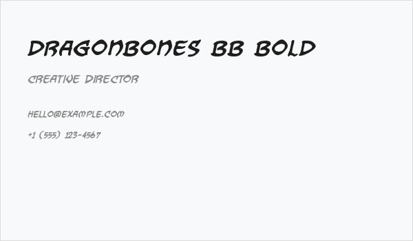 Dragonbones BB Bold Business Card