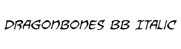 Dragonbones BB Italic Font