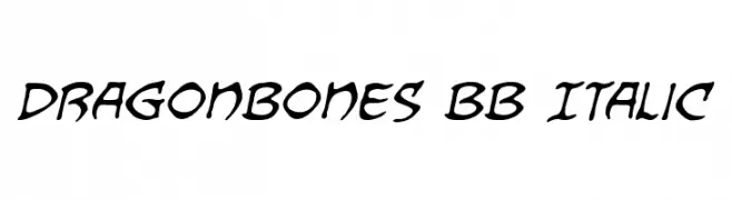 Dragonbones BB Italic  フリーフォントのダウンロード