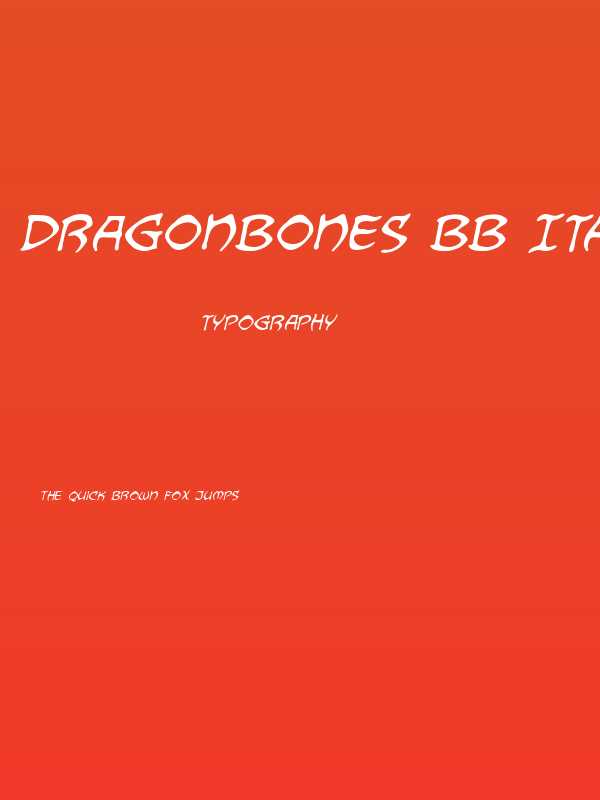 Dragonbones BB Italic Poster