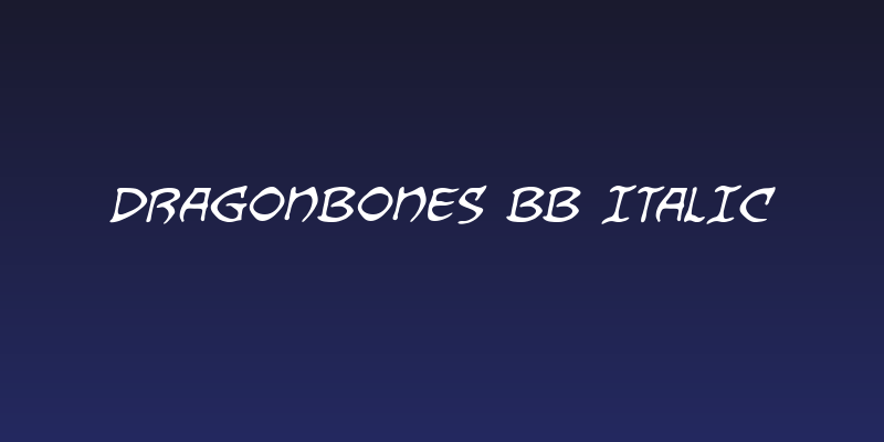 Dragonbones BB Italic Social Header