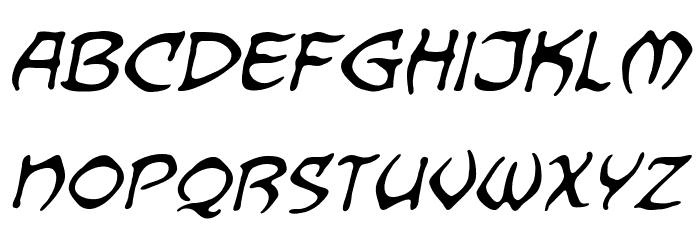 Dragonbones BB Italic Font LOWERCASE