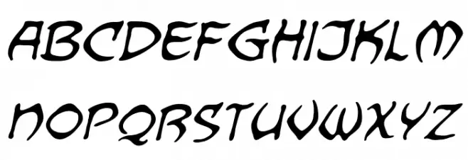 Dragonbones BB Italic Caratteri MINUSCOLO