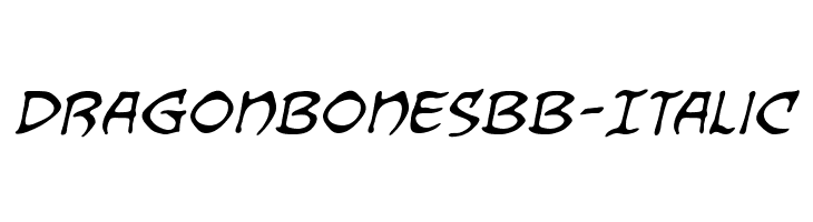 DragonbonesBB-Italic Font