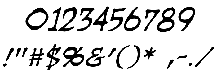 DragonbonesBB-Italic Font OTHER CHARS