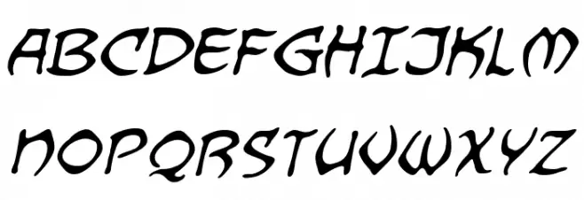 DragonbonesBB-Italic Schriftart Groß